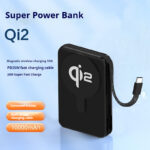 With Cable 35W New QI2 Magnetic Wireless Power Bank