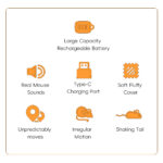 NEW Motion Cat Toy Electronic Moving Mouse Cat Toy Interactive Cat Toy With Rechargeable Battery Sound Box Cat Mouse Feather - Image 4