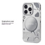 Electroplated Mechanical Silver Phone Case Personalized Magnetic Bracket - Image 2