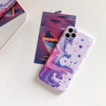 Creative Graffiti Purple Oil Painting Silicone Phone Case - Image 5