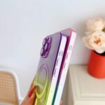Hot Gradient Two-color Magnetic Phone Case Lens Protector Protective Case - Image 4