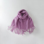 All-match Soft Glutinous Solid Color Cashmere-like Tassel Scarf For Women - Image 5