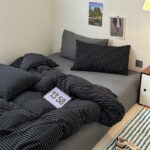 Cotton Classic Japanese Retro Pinstripe Bed Four-piece Set