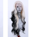 Light Gold Black Gradient Synthetic High Temperature Silk Role-playing Hair - Image 4