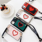 Mobile Phone Shell Love Coin Purse Leather Diagonal Rope  Protective Cover - Image 2