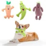 Plush Soft Dog Toy Vegetable Paradise Squeaky Chew Toy Medium Large Canine Companion Pet Accessories