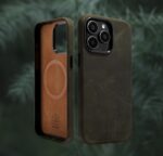 Magnetic Retro Genuine Cattlehide Leather Surface Phone Case - Image 5