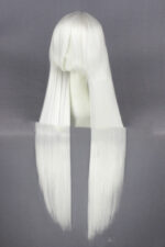 100cm White Universal Long Straight Hair - Image 5