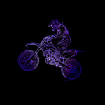 New style motorcycle 3D lamp seven color visual stereoscopic lamp LED gradual change touch remote control visual lamp 3D desk lamp - Image 6