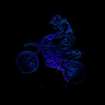 New style motorcycle 3D lamp seven color visual stereoscopic lamp LED gradual change touch remote control visual lamp 3D desk lamp - Image 4