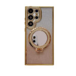 Rhinestone Glitter Magnetic Suction Mirror Bracket Drop-resistant Soft Case Phone Case - Image 5