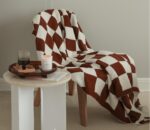 Checkerboard Lamb Fleece Casual Sofa Blanket - Image 4
