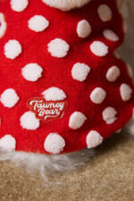 Red New Year Dress Polka Dot Sleeveless Hooded Vest Coat - Image 5