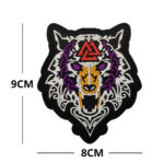 Viking Wolf Patch Cloth Sticker Wolf Head Armband Velcro Backpack Stickers Chapter - Image 3