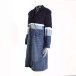Autumn And Winter Contrast Color Splicing Coat Women's Mid-length - Image 3
