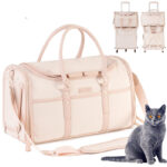 Portable Cat Foreskin Leather Portable Pet Bag Breathable And Foldable - Image 5