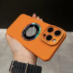 Metal Lens Frame Frosted Phone Case - Image 7