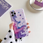 Creative Graffiti Purple Oil Painting Silicone Phone Case - Image 2