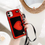 Mobile Phone Shell Love Coin Purse Leather Diagonal Rope  Protective Cover - Image 8