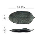 Japanese Fish Creative Leaf Dinner Household Kiln Changed Ceramic Dinner Plate - Image 5