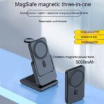 Magnetic Power Bank Three-in-one Removable Folding With Bracket - Image 4