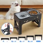 Pet Stainless Steel Feeder Double Bowl Integrated Lifting Dog Bowl - Image 3