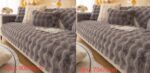 Winter Thickened Rabbit Plush Modern Sofa Cushion - Image 4