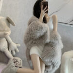 Online Influencer Fashion Hooded Artificial Fox Fur Padded Coat Young - Image 4