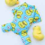 Pet Dog Cat Four-legged Clothes Supplie Duck Cartoon Pajamas Bottoming Out - Image 2