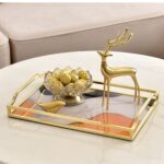 Household Model Room Living Room Coffee Table Desktop Storage Rectangular Exquisite Tray Decoration - Image 3