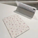 Transparent Floral Tri-fold Tablet Protective Case - Image 3
