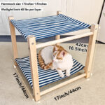 Pet Camp Bed Solid Wood Double Layer Cat Hammock Upper And Lower Bunk Removable And Washable - Image 7