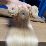 Hair Curtain Bone Straight Fake Gold - Image 2