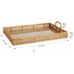 Tea Table Storage Rattan Desktop Storage Box Tray - Image 6