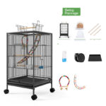 Parrot Xuanfeng Bird Cage With Feeder Toy Grass Nest Breeding Box - Image 3