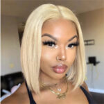 613 Blonde Bob Wig Short Straight Human Hair Wigs For Women - Image 9
