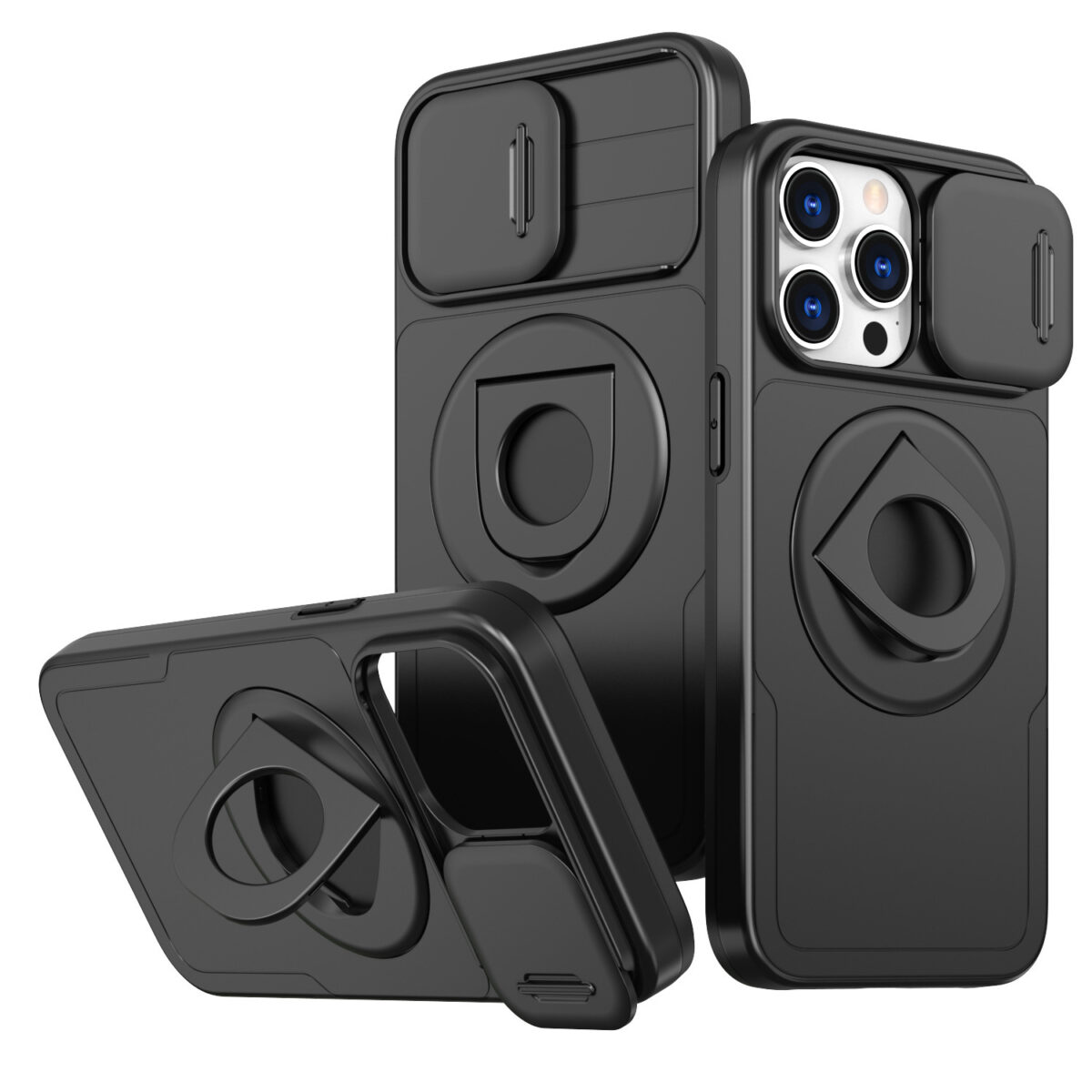 Phone Case Sliding Window Magnetic Ring Rotating Bracket - Image 5