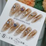 Handmade Detachable Almond Wear Nail Stickers - Image 2