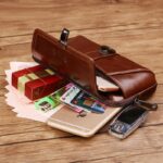 Men's Small Waist Bag Belt Mobile Phone Bag Vertical Multi-functional Mini Retro Cowhide - Image 9