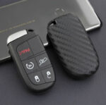 For Key Case Cover Dodge Chrysler Fiat Carbon Fiber Silicone Case Remote Key Protection Case - Image 2