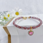Cat Collar Heart Jewel Pendant Party Reflex Rhinestone Necklace - Image 7