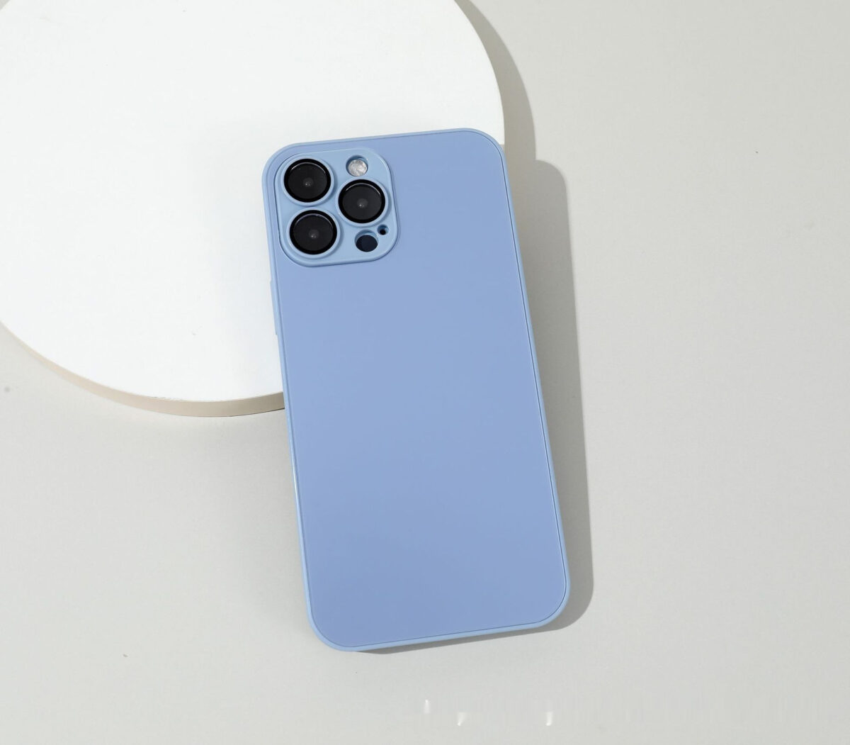 Frosted Glass Primary Color Comes With Lens Protector Phone Case - Image 8