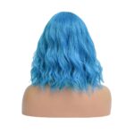 New European And American Style Wig Women's Light Blue Short Curly Hair Chemical Fiber Wig - Image 5