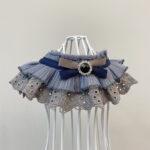 Cute Cat Dog Lace Scarf Saliva Bow Tie - Image 3