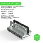 Vertical Storage Bracket Typec Docking Station Converter - Image 3