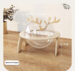 Antlers Cat Nest Four Seasons Universal Pet Supplies Chamfer Space Capsule Solid Wood Cat Bed - Image 10