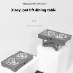 Pet Lifting Table Foldable Dog Drinking Bowl Adjustable Height Dog Bowl Stainless Steel Slow Food Double Bowl Pet Supplies - Image 8