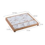 Nordic Restaurant Pizza Snacks Square Ceramic Plate - Image 5