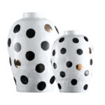 Large Wave Dot Art Big Belly Ceramic Vase Decoration Home - Image 4