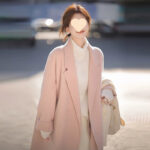 Pink Double-faced Woolen Goods Cashmere Trench Coat Women's Mid-length - Image 3